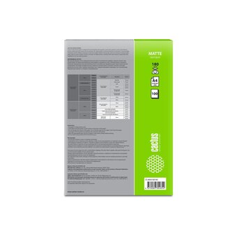  Фотобумага Cactus CS-MA4180100 A4/180г/м2/100л/белый матовое для струйной печати 