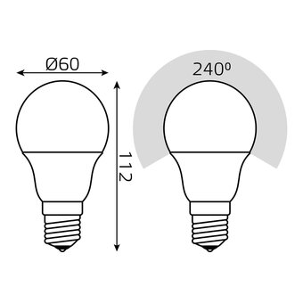  Лампа светодиодная Gauss 102502210-M 10Вт E27 груша 220B 4100K св.свечения белый нейтральный A60 уп/1шт 