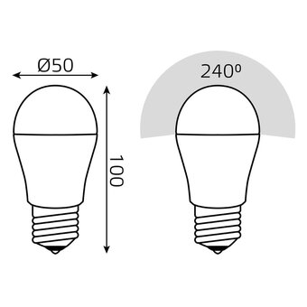  Лампа светодиодная Gauss Basic 10502132 13Вт цок.E27 шар св.свечения теплый св/дневной 