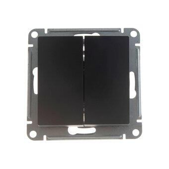  Переключатель Schneider Electric AtlasDesign ATN001065 2-клавишный, Карбон 
