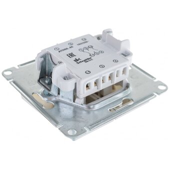  Переключатель Schneider Electric AtlasDesign ATN000365 2-клавишный, Алюминий 