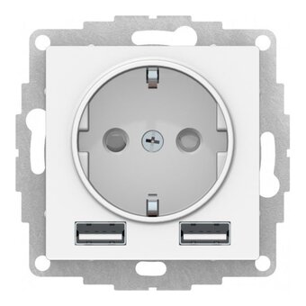  Розетка Schneider Electric AtlasDesign ATN000130 Белый 