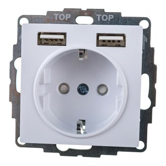  Розетка Schneider Electric AtlasDesign ATN000130 Белый 