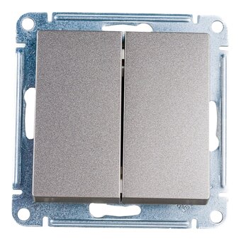  Переключатель Schneider Electric AtlasDesign ATN000565 2-клавишный, Шампань 