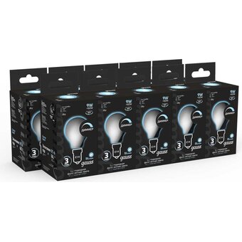  Лампа светодиодная Gauss Filament 105201209-D 9Вт E14 шар 220B 4100K св.свечения белый нейтральный уп/10шт 