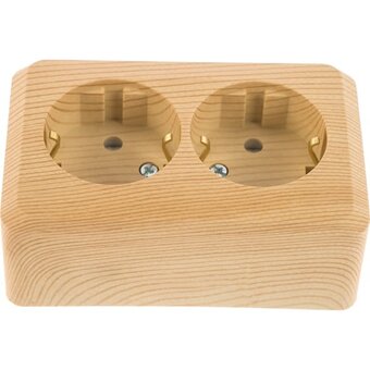  Розетка Schneider Electric Этюд Дача (PA16-008D) 2-м сосна 