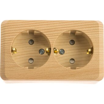  Розетка Schneider Electric Этюд Дача (PA16-008D) 2-м сосна 