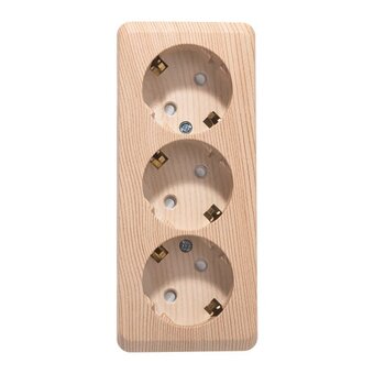  Розетка Schneider Electric Этюд PA16-012D O/У тройная, сосна 