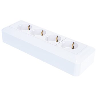  Розетка Schneider Electric Прима (RA16-411M-B) 4-м белый 