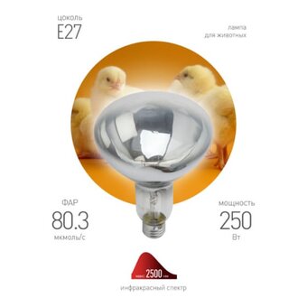  Лампа инфракрасная ЭРА Fito ИКЗ 220-250 R127 (Б0042991) E27 