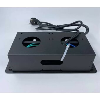  Блок розеток выдвижной Inrior TORO-33-20 на 2 Euro розетки и 2 USB-A+C, черный 