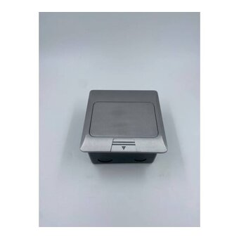  Блок розеток в пол Inrior DB-02-80 серый, на 2 Euro розетки 