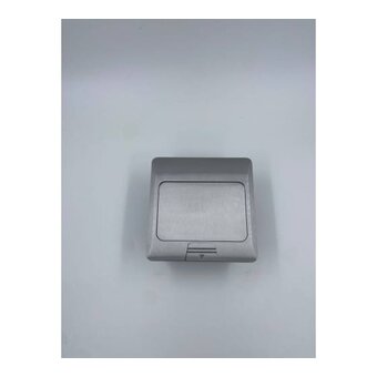  Блок розеток в пол Inrior DB-02-80 серый, на 2 Euro розетки 