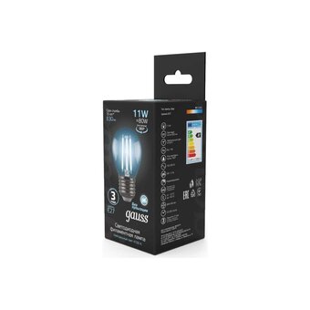  Лампа светодиодная Gauss Filament 105802211 11Вт E27 шар 220B 4100K св.свечения белый нейтральный уп/1шт 