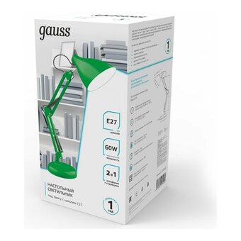  Светильник Gauss GT0033 настольный на струбцине/основание E27 зеленый 60Вт 