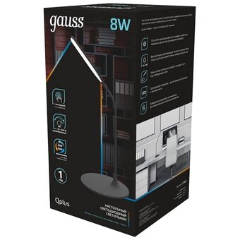  Светильник Gauss GT5022 настольный на подставке черный 8Вт 