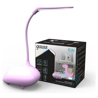  Светильник Gauss Qplus GTL701 (GT7014) настольный LED розовый 6Вт 