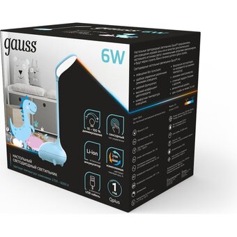  Светильник Gauss Qplus GTL701 (GT7016) настольный LED голубой 6Вт 