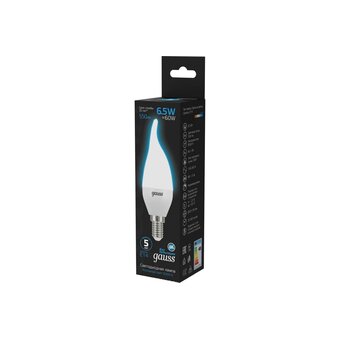  Лампа светодиодная Gauss 104101307 6.5Вт E14 свеча 220B 6500K св.свечения белый холодный уп/10шт 