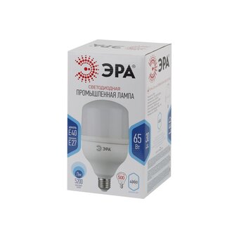  Лампочка ЭРА LED Power T160-65W-4000-E27/E40 (Б0027923) диод, колокол, 65Вт, нейтр, E27/E40 12/144 