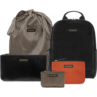  Рюкзак женский Moleskine Velvet ET23LBKVBK черный велюр 