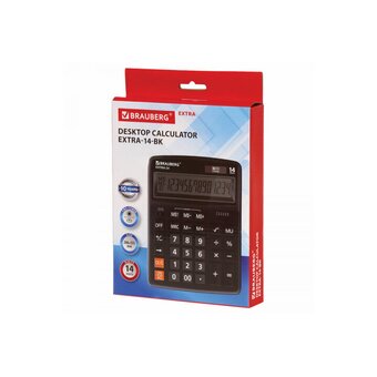  Калькулятор настольный BRAUBERG Extra-14-BK 250474, черный 