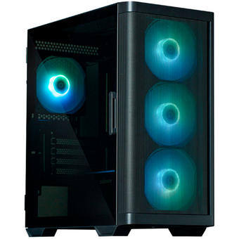  Корпус ZALMAN M4, MATX, Black, Window, 1xCombo (3.5'' or 2.5''), 1x3.5", 2x2.5", 1xUSB2.0, 2xUSB3.0, Front 3x120mm ARGB, Rear 1x120mm ARGB 