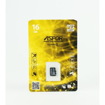  Карта памяти Aspor microSDHC 16GB Class10 UHS-I 