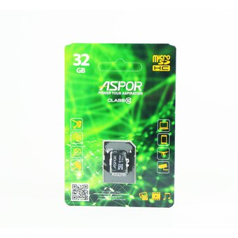  Карта памяти Aspor microSDHC 32GB Class10 UHS-3 + adapter нс 