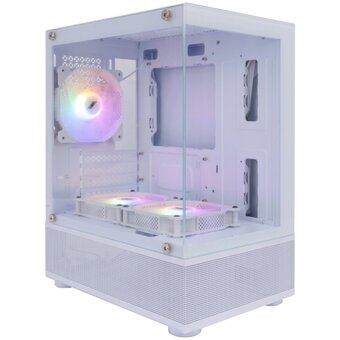  Корпус 1STPLAYER Miku Mi2-A White (Mi2-A-WH-2F1R-W-1F1-W)/ mATX / 3x120mm LED fans 