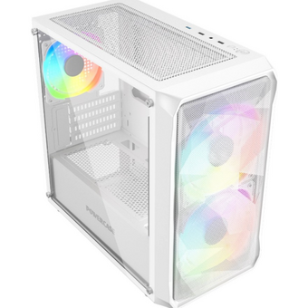  Корпус Powercase Mistral Micro A3W ARGB (CMMAW-A3), Tempered Glass, 2x 140mm ARGB PWM+1x 120mm ARGB PWM, белый, mATX 