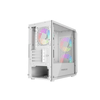  Корпус Powercase Mistral Micro A3W ARGB (CMMAW-A3), Tempered Glass, 2x 140mm ARGB PWM+1x 120mm ARGB PWM, белый, mATX 