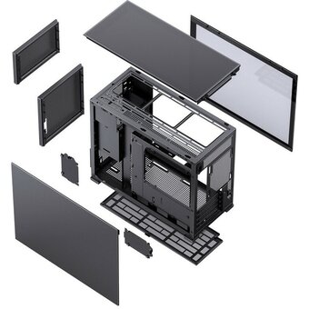  Корпус Jonsbo D31 Mesh Black без БП, боковая панель из закаленного стекла, mini-ITX, micro-ATX, черный 