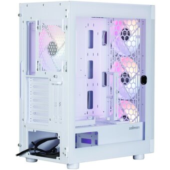  Корпус ZALMAN i4 TG, ATX, White, Front Mesh, Window, 4x3.5", 2x2.5", 1xUSB2.0, 2xUSB3.0, Front 3x140mm FRGB, Rear 1x140mm FRGB 