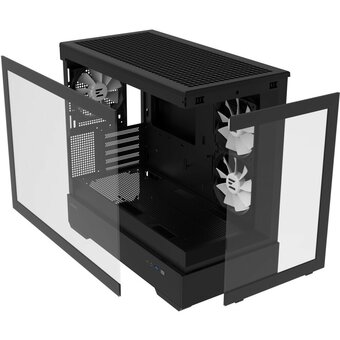  Корпус ZALMAN P30, MATX, Black, Window, 2x3.5", 3x2.5", 1xUSB TYPE-C, 1xUSB3.0, Side 2x120mm ARGB, Rear 1x120mm ARGB 