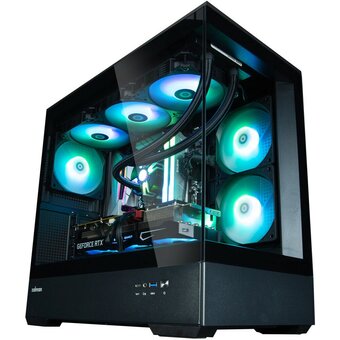  Корпус ZALMAN P30, MATX, Black, Window, 2x3.5", 3x2.5", 1xUSB TYPE-C, 1xUSB3.0, Side 2x120mm ARGB, Rear 1x120mm ARGB 