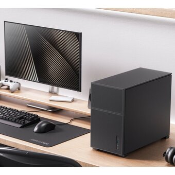  Корпус Jonsbo D31 Mesh Black без БП, боковая панель из закаленного стекла, mini-ITX, micro-ATX, черный 