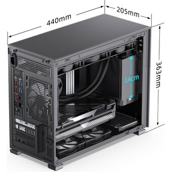  Корпус Jonsbo D31 Mesh Black без БП, боковая панель из закаленного стекла, mini-ITX, micro-ATX, черный 
