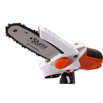  Электрическая цепная пила Sturm! CSC1804 дл.шины 6" 15.2cm 2АКБ и ЗУ 