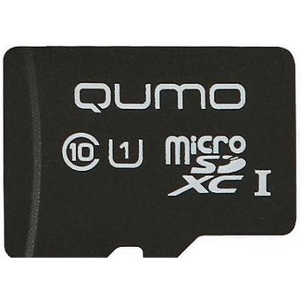  Карта памяти Qumo 64Gb QM64GMICSDXC10U1 Class 10 UHS-I, SD adapter 