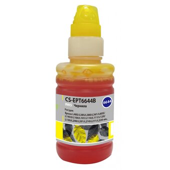  Чернила Cactus CS-EPT6644B T6644 желтый 100мл для Epson L100/L110/L120/L132/L200/L210/L222/L300/L312/L350/L355/L362/L366/L456/L550/L555/L566/L1300 