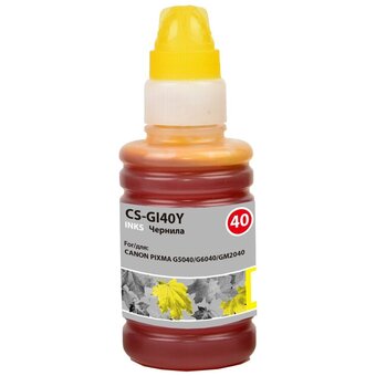  Чернила Cactus CS-GI40Y GI-40 желтый 70мл для Canon Pixma G5040/G6040/GM2040 