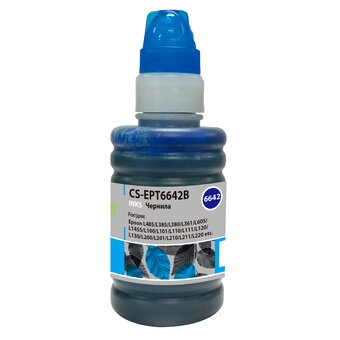  Чернила Cactus CS-EPT6642B T6642 голубой 100мл для Epson L100/L110/L120/L132/L200/L210/L222/L300/L312/L350/L355/L362/L366/L456/L550/L555/L566/L1300 