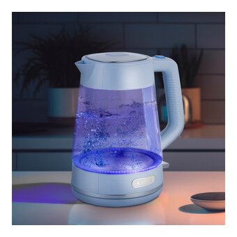  Чайник электрический Kitfort КТ-6623 1.7л. голубой/нерж (корпус пластик/стекло) 
