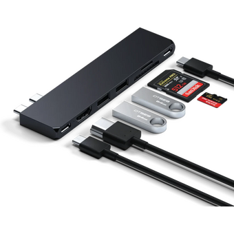  Адаптер Satechi ST-HUCPHSD USB-C Pro Hub Slim Adapter Midnight Black 