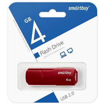  USB-флешка SmartBuy Clue (SB4GBCLU-BG) 4GB Burgundy 
