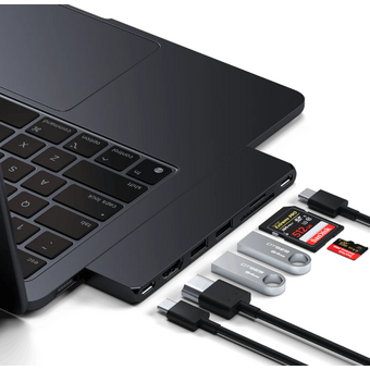  Адаптер Satechi ST-HUCPHSD USB-C Pro Hub Slim Adapter Midnight Black 