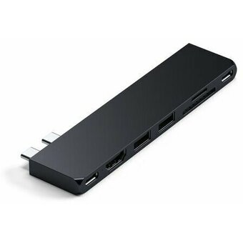  Адаптер Satechi ST-HUCPHSD USB-C Pro Hub Slim Adapter Midnight Black 