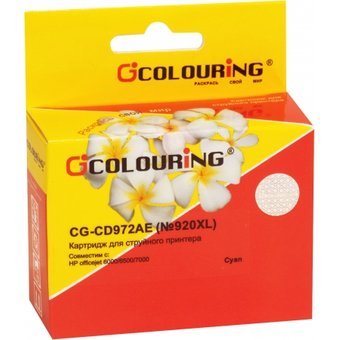  Картридж Colouring CG-CD972AE №920XL для принтеров HP officejet 6000/6500/7000 Cyan водн 