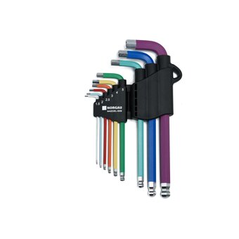  Набор ключей шестигранных NORGAU Colour N42CEL-009 (061001809) удлиненных , 9шт. 